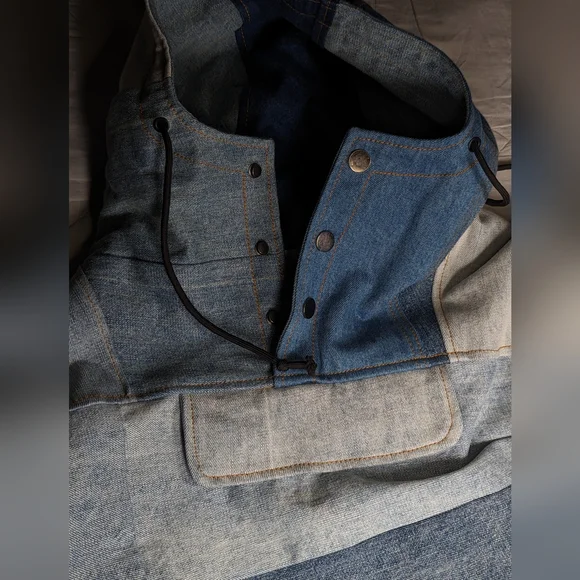 Patchwork Denim Pullover - Picture 4 of 10